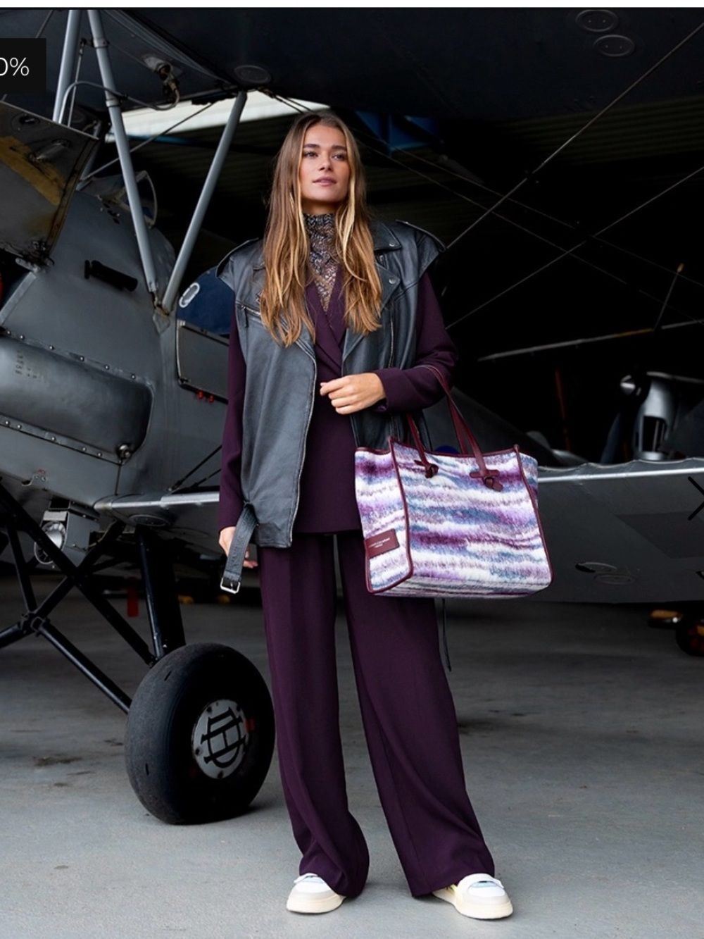 NWT MARCELLA CLUB by Gianni Chiarini Firenze Purple Calf Hair Shoulder Bag